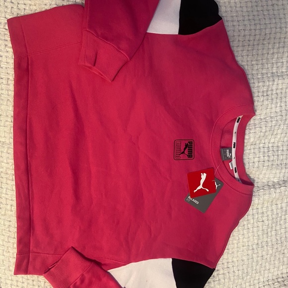 PUMA cropped rebel crewneck sweatshirt - pink - Picture 4 of 4